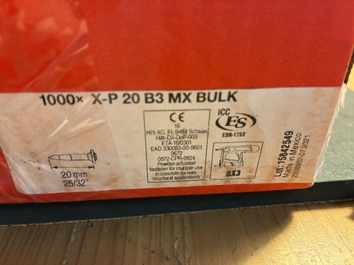 Hilti 1000 b3 mx - 20, bulk