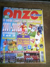 ONZE MONDIAL 2001 02  HORS SERIE   GUIDE COMPLET AVEC CADEAU DIVISION 1/2