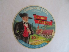 Etiquette  de fromage camembert L'Ami Fritz