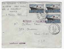Première liaison LE HAVRE - NEW-YORK - Paquebot FRANCE - 3 février 1962