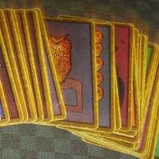 ANCIEN ORACLE à bord dorés usés du tarot persan de MME INDIRA