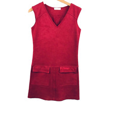 Lenny B robe femme taille 1 rouge 95% polyester 5% elastanne dames faux suede