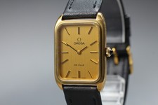 Vintage 1974 Omega De Ville Gold Dial Rectangular Ladies Hand-Wind [Near Mint]