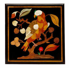 18 " Noir Marbre Côté Table Top Pietradura Marqueterie Fait Maison Meuble