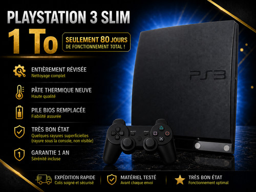 Ps3 slim 1to manette - slim,