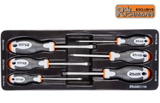 Module insert pour servante 6 tournevis aimantées plats et cruciformes C1190