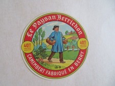 Etiquette  de fromage camembert Le Paysan Berrichon