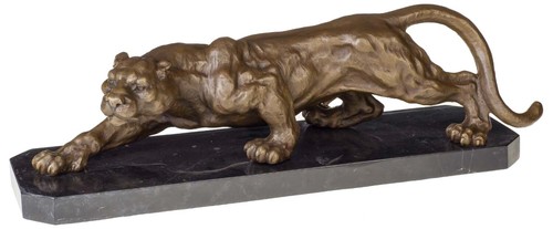Statue panthère bronze - statue,