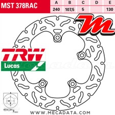 Disque de frein Arrière TRW