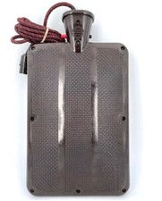 Rare bouillotte électrique vintage en bakélite marron , british made, 1930s