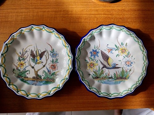 Assiettes faience nevers - 2, a