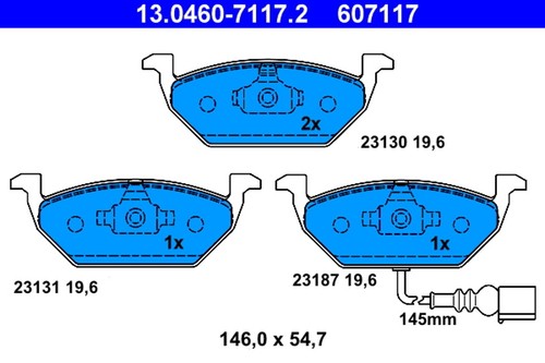 Plaquettes frein p - de,