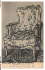 AUYP11-0884-MUSEE - Musée des arts décoratifs - Fauteuil bergere peint en bl