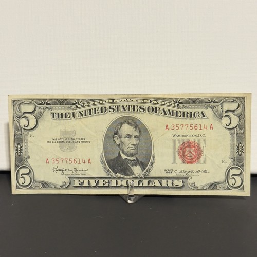 1963 red seal - $5, legal