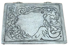 Boite a musique et bijoux REUGE Suisse Ancienne en Etain, bon état (Fonctionne)