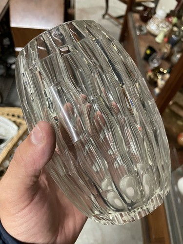 Vase cristal ancien art - en,