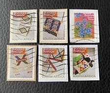 Lot de 6 timbres d’ Afrique du Sud année diverses - encore sur frag  Stamps F20