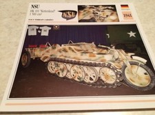 Carte moto NSU 1500 HK101 Kettenkrad 1941 collection Atlas motorbike Allemagne