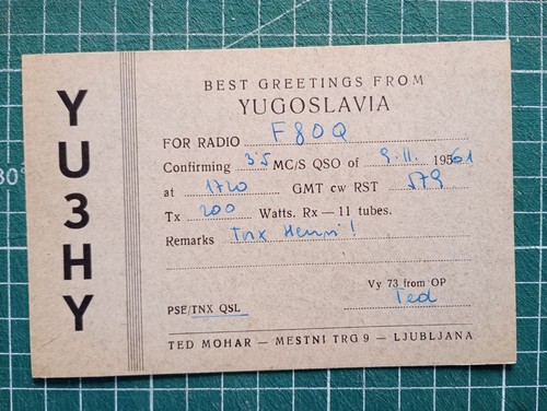 Br0872 carte radio amateur qsl - br0872,