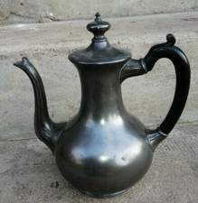 VIT Théière verseuse cafetière ancienne en étain anglaise TRADE Mark 23cm