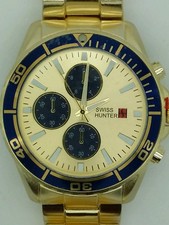 Swiss hunter gold  tone men's