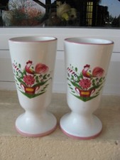 2 MAZAGRANS POTERIE DE LA CHAPELLE Décor COQ 13,5 cm