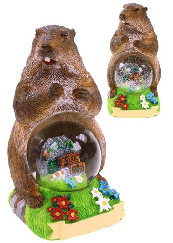 Boule neige marmotte - boule,