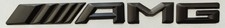 Sticker Badge Mercedes AMG Chromé Noir 3D Emblème Logo Coffre 18x1.8CM