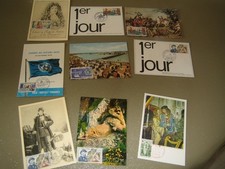 lot 9 cartes 1er jour 1970