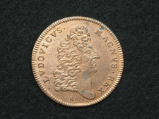 JETON CU. LOUIS XIV NUREMBERG BATIMETS DU ROI c.1696                         (n6