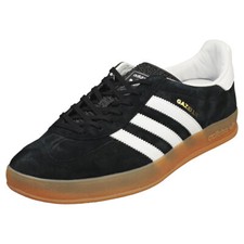 Adidas Gazelle Indoor - Baskets Unissexe en Suédine Noir Blanc - 37 1/3 EU