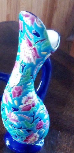 Vase emaux longwy - vase, tbe