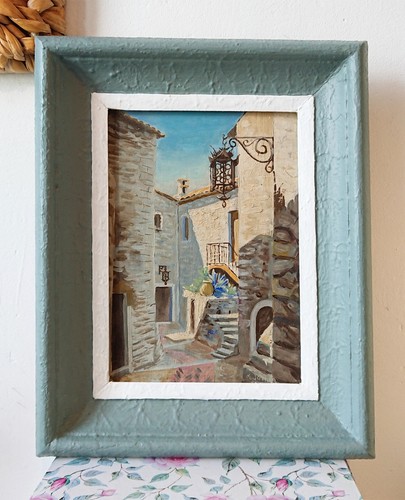 Petit tableau huile sur bois