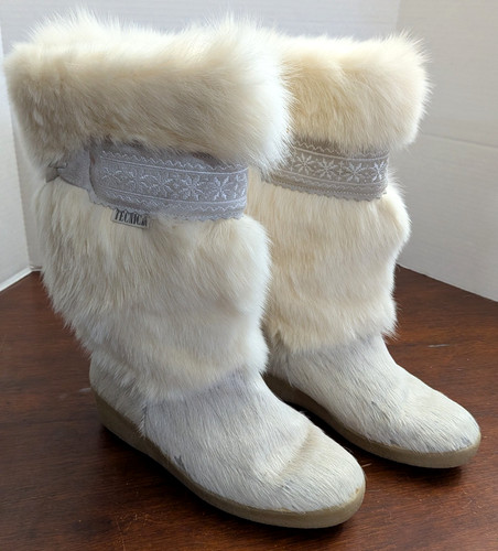 Vtg off white tecnica - white, fur