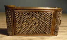 Ancien combiné poudrier rouge