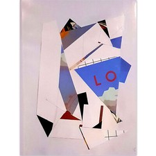 "LO"  Collage/Papier  - Signé JLP  - Oeuvre Unique  - 40X30 cm