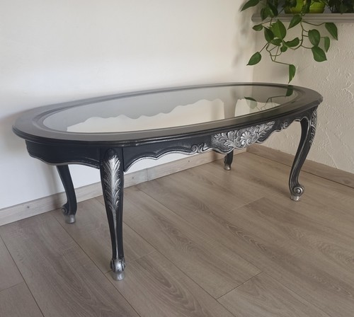 Table basse verre vintage - table,