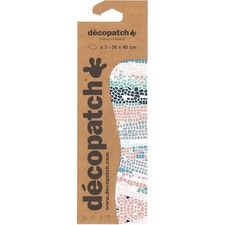 [C857C] Décopatch Pochette 3 Feuilles Identiques Ref 857 - 30x40cm Mosaique