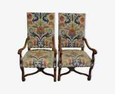 fauteuils style LOUIS XIV en chêne (la paire)