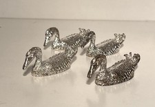 Repose Couteau Pose Métal Chromé Lot De 4 Canards Animaux Idée Cadeaux Table