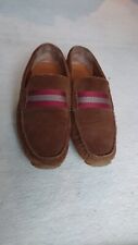 BALLY Switzerland Pearce Suede Leather Moccasin Driving Loafers