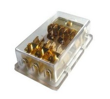 Porte Fusibles Plaqué OR 1 Entrée 3 Sorties 