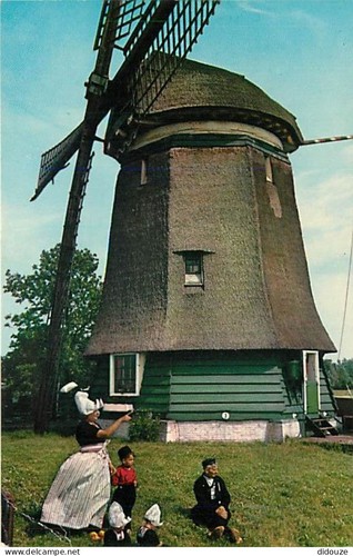 Carte postale moulin - carte, à