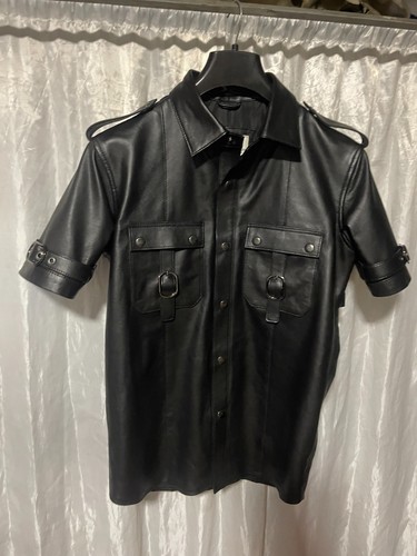 Chemise ceinturée cuir - chemise, en