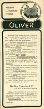 Publicité ancienne machine à écrire Oliver 1906 issue de magazine 