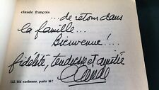 Autographe-Dédicace de Claude François à Denis Goise / Claude François Le bie...