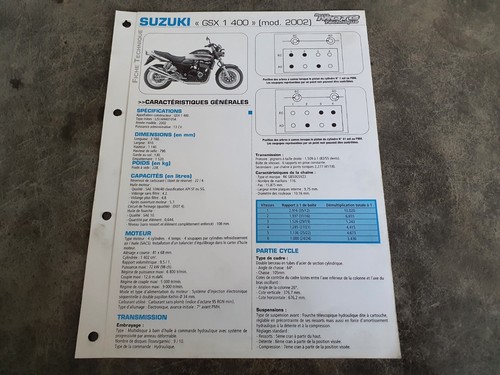 Fiche technique suzuki gsx1400 - technique,