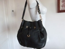 MAGNIFIQUE SAC SEAU ARTHUR & ASTON CUIR SOUPLE FOULONNE NOIR ANSE REGLABLE