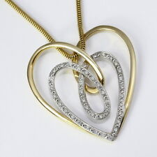 Pendentif "Cœur" Avec Diamant-Brillant 0,20ct.w.si En Or 585 14 Carats