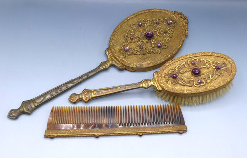Miroir face main brosse et - miroir,